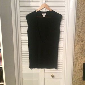 Loft black knit vest.  Size S.